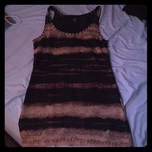 Cute tank dress black and brown